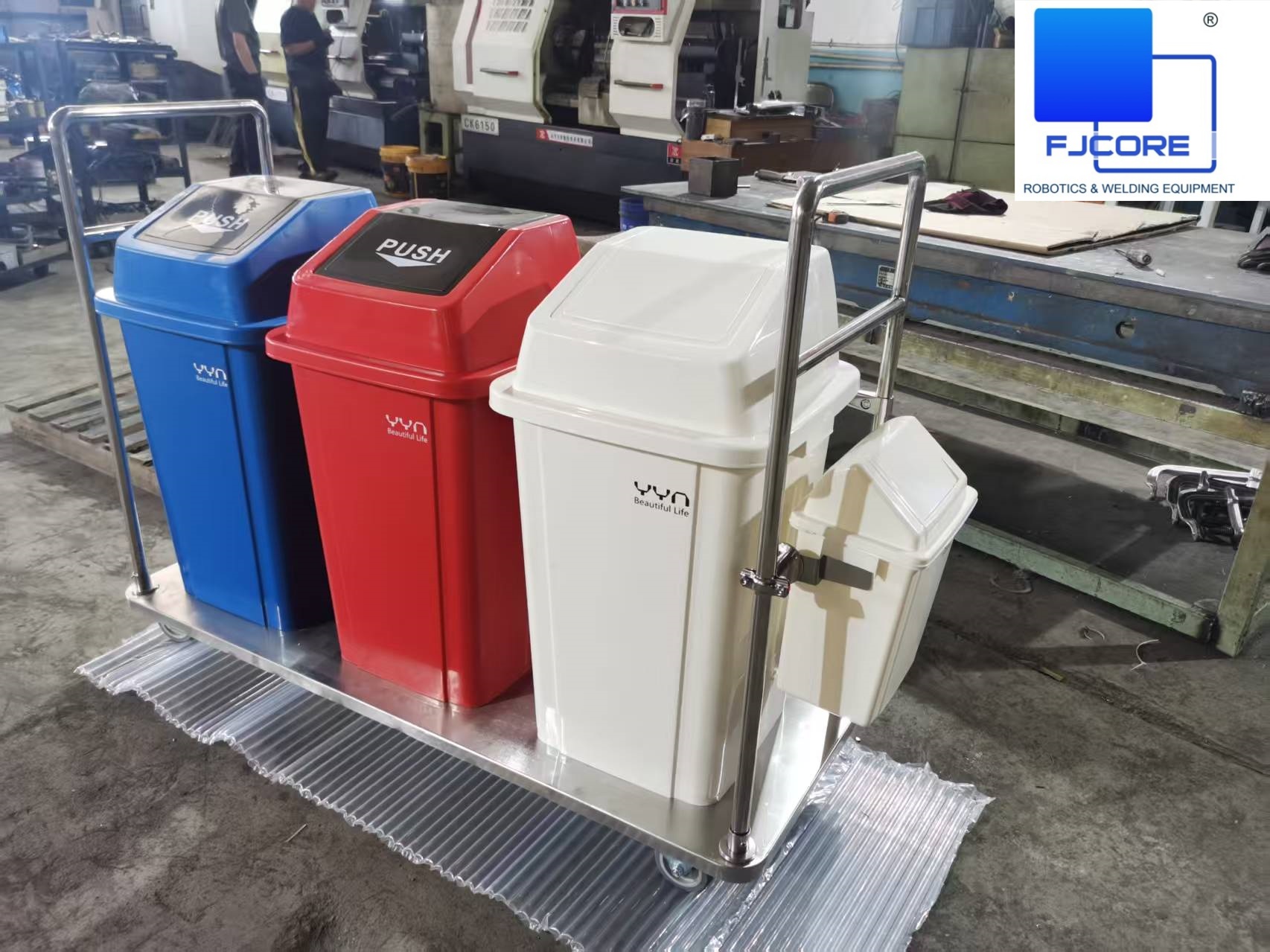 Stainless steel hand cart Garbage truck / Waste truck Garbage bin / Trash can